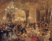 Adolph von Menzel The Dinner at the Ball oil painting artist